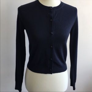 Tory Burch Navy Wool Cardigan XS